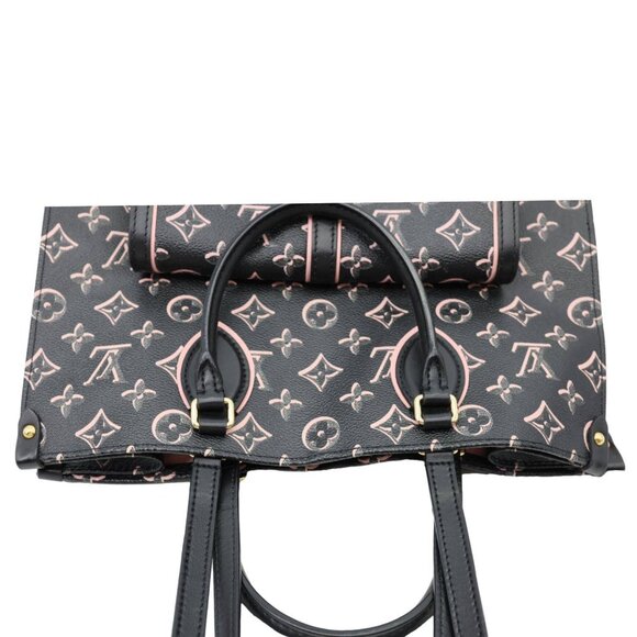 Louis Vuitton  Onthego MM Fall For You Monogram Canvas Tote Bag Black - Picture 5 of 11